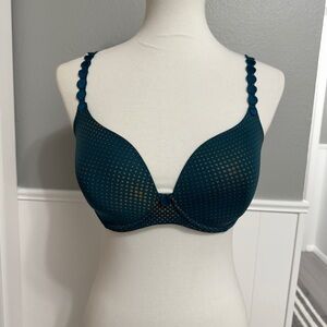 Marie Jo “Dottie” Tom Heartshaped Bra-Emerald green with Gold Dots Size 32E